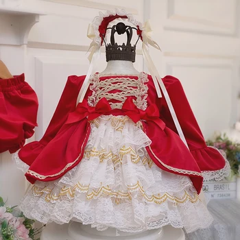 Spansk Kjole Piger Baby Lolita Princess Ball Gown Børn Fødselsdag Kjoler til nytår 2021 Boutique-Kids Tøj