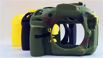 D800 Flot Kamera, hvis Blød Silikone Gummi Huden Cover Til Nikon D810 Beskyttende Krop SLR Taske Camouflage Sorte Farver