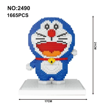 Doraemon Model byggesten Serie Tegnefilm juguetes Anime Tal Samlet Mini Mursten Pædagogisk Legetøj Til Børn Gaver