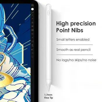 Høj Præcision Stylus Pen til iPad med Palm Afvisning Præcis at Skrive/Tegne Tablet Blyant Kompatibel med iPad Pro/Air/Mini