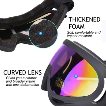 2stk/masse Skiløb goggles Anti-fog om Vinteren Justerbar ski goggles Sne Snowboard Goggles Anti-UV-Skate Briller for Voksne Børn