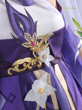 Anime Spil Genshin Indvirkning Keqing Liyue Harbor Prinsesse Kjole Uniformer Cosplay Kostume Mænd Kvinder Studerende Halloween Fest Passer Til