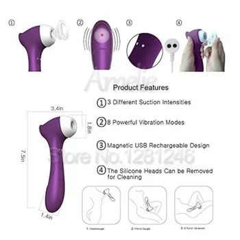 Klitoris Sugende Vibrator Elektriske Bryst Massageapparat Sex Legetøj til at Stimulere Voksen Brystvorte Suger Vibrator Klitoris Stimulatorer for Kvinder