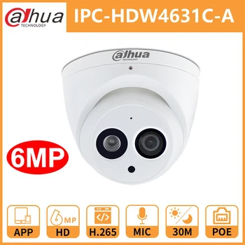 Dahua IP Sikkerhed Kamera HD 6MP IPC-HDW4631C-ET Netværk Cam Camara Overvågning Night Vision IR30M H. 265 PoE Indbygget Mic-Kameraer