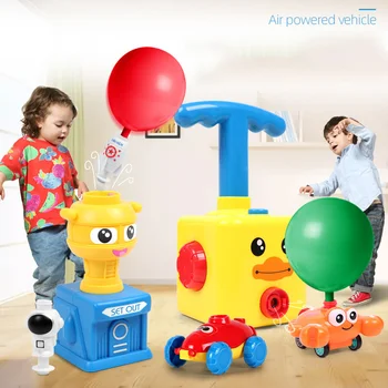 To-i-et Power Ballon Bil Toy Inerti Magt Ballon launcher Uddannelse, Videnskab Eksperiment Puslespil Sjov Legetøj for Børn