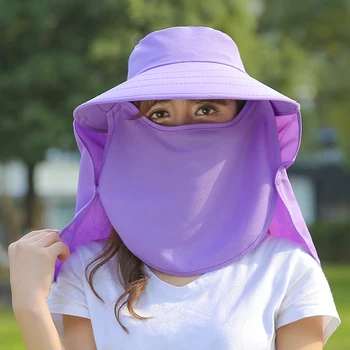 Sommeren Ansigt, Nakke Beskytter Flytbare Solens UV-Beskyttelse, Sol Hat Hætte Til Kvinder, Damer Kvindelige FS0560