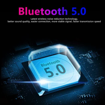 Erilles nye bluetooth hovedtelefon digital touch mobile power bluetooth-headset med LED power displayet fjerne støj reduktion