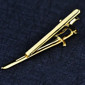 Høj kvalitet, slipsenåle Mænds Klassiske Trendy Slips, der Passer Tilbehør Gaver Golden tveægget Sværd Tie Klip