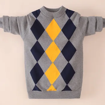Børn Drenge Sweater Efterår/Vinter Bomuld Kids Strikket Pullover Sweater Til Skole, Drenge 6 8 10 12 14 16 År TX167