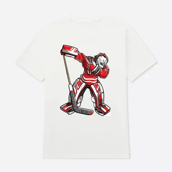 Han Duck Herre Bomuld kortærmet T-Shirts & Høj kvalitet Vintage Ishockey Udskrivning Logo & Kids/Ungdom/Junior Senior