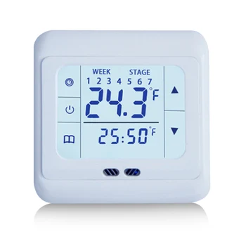 Hjem Termoregulator Touch Screen Varme Termostaten For Varmt Gulv, El-Varme System Temperatur Controller Varmelegeme