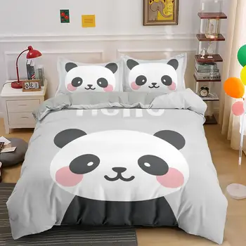Søde Panda Trykt Bor Hjemme 2/3stk Komfortable Duvet Cover Sæt pudebetræk, Sengetøj Sæt EU/US/AU/UK Enkelt Dobbelt Dobbelt Queen