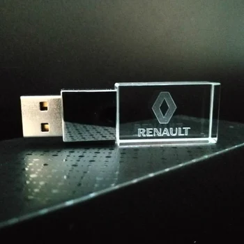 Usb2.0 metal, krystal Renault bil centrale model USB-Flash-Drev, Ekstern 4G 8GB 16GB 32GB 128GB ædelsten, pen-drev speciel gave