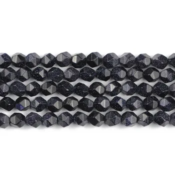 JHNBY Stor Facetsleben sandsten natursten 8MM 46pcs Afstandsstykker Løse perler til Smykker at gøre DIY armbånd halskæde Resultater