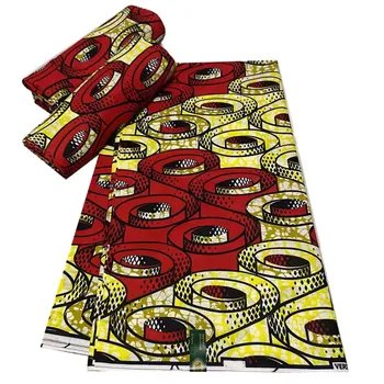 Afrikanske voks stof af høj kvalitet bomuld voks klud gul voks udskriver stof for kvinder kjole 6yards