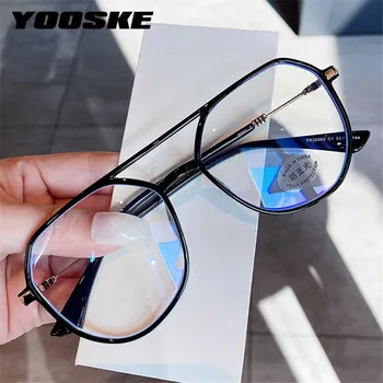 YOOSKE TR90 Computer-Briller, der Rammer Mænd Blå Lys Blokering Briller til Kvinder Unikke Dobbelt Stråle Nærsynethed Ramme Bluelight Linse