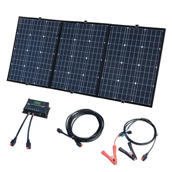 Solar panel sammenklappelig fleksibel 120w 180w 240w 300w 18v/20v bærbare hjem kit udendørs controller oplader 5v usb 12v bil RV batteri