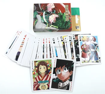 Anime Min Helt den Akademiske verden Tegnefilm Poker Kort Trykt Med Midoriya Izuku Bruser Kort/Spillekort til et DIY Cosplay Tilbehør