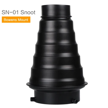 Godox SN-01 Bowens Mount store Snoot Professionel Studio lys indretning Med Farver Filter For Bowens Mount Studio Strobe Flash