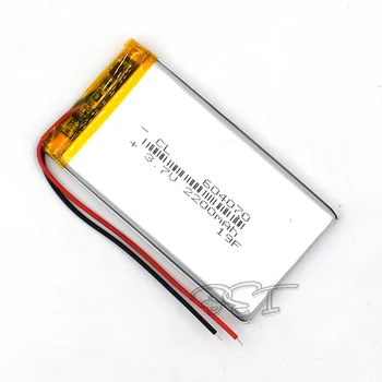 10stk 3,7 V Lithium Polymer Batteri 604070 Genopladeligt Li-ion Celle 2200mAh For MP5 Navigator, GPS, MP3-MP4 e-Bog Højttaler Kamera