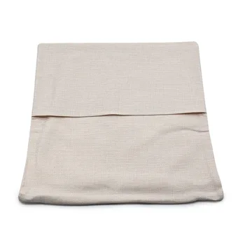 30stk/masse Tomme Monogram pudebetræk 40*40cm Bog Pocket Pillow Cover Beige Hvid DIY Polyester Linned Pude Dække Home Decor