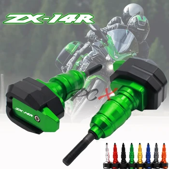 Motorcykel Tilbehør Aluminium Motor Vagt Stellet Skydere Crash Protector logo(ZX-14R) For KAWASAKI ZX-14R NINJA ZX14R 2012