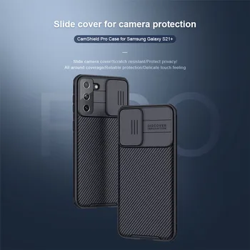 For Samsung Galaxy S21+ Tilfælde NILLKIN Coveret Kamera Beskyttelse Tilfældet For Samsung Galaxy S21+ Anti-skid Camshield Pro