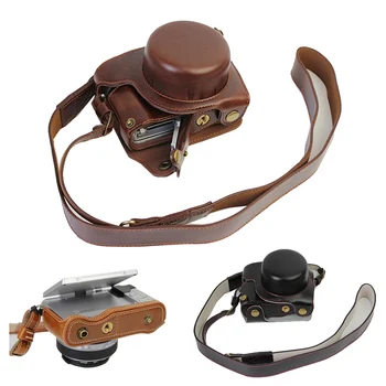 Høj Kvalitet bærbare PU Læder kamerataske Cover Taske til Panasonic Lumix GX800 GX850 GX900 GX950 med Batteri Nederste Åbning