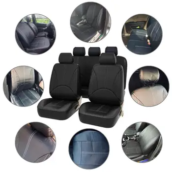 Universal Styling Komplet Sæt PU-Læder Imiteret Læder Indvendigt Tilbehør Bil Protector sædebetræk