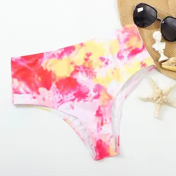 2020 Badetøj Blå Pink Tie Dye Bikini Kvinder badedragt To Stykke Højtaljede 2 stykke Badedragt Plus Size Strand Slid Bikinier