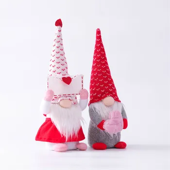 Valentines Dag Gnome Plys Ansigtsløse Dukke Bryllup part Dekorationer Valentine ' s Nuværende hjem indretning tilbehør для декор дома e4