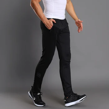 Mode Mænd-Tynde Lange Bukser Vinter Solid Slank Sweatpants Jogging Trænings Bukser Fitnesscentre Sportstøj Plus Size Mandlige Løbere