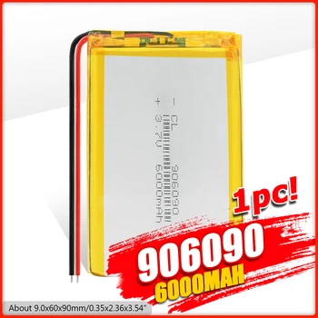 3.7 polymer lithium batteri 906090 6000MAH GPS mobile power fladt batteri, Genopladeligt Li-ion Celle Til Tablet MIDTEN af Digitale Produkt