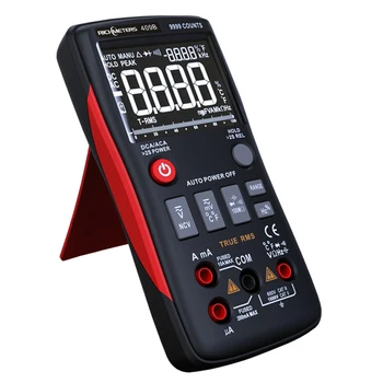 RM409B Digital Multimeter-Knappen 9999 Tæller Med Analogt søjlediagram AC/DC Spænding, Amperemeter Nuværende Ohm Auto/Manual
