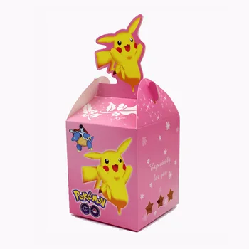 Gratis Forsendelse 10 X Pokemon Candy Box Børn Fødselsdagsfest Gaveæske Jul Apple Boks Part Deco Levering