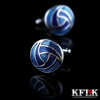 KFLK smykker skjorte, manchetknapper til mænd designer Mærket Blå cuff links engros-Knappen Høj Kvalitet Bryllup Mode gæster