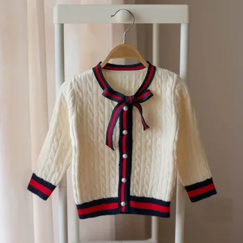 Børn Sweater Toppe College Stil butterfly Cardigan Sweater For Piger Outwear