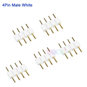 Engros 1000pcs nål Mand/Kvinde 4 Pin RGB / 5PIN RGBW Connector til RGB /RGBW 5050 3528 LED Strip Light led tilbehør