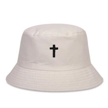 Mode hip hop mænd Fisherman ' s hat KORS Broderet spand hatte vilde udendørs kvinder solhat panama hatte tilpasses gorras