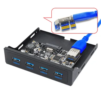 PCI-E til USB 3.0 PC frontpanel USB-udvidelseskort PCIE USB-Adapter, 3.5