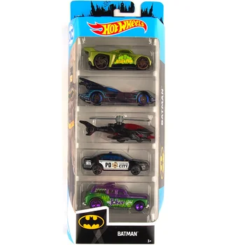 Hot Wheels Biler 5pcs/sæt Oprindelig Støbt 1:64 Metal Bil Batman Mini-Model Bil Hurtigt og Rasende Trykstøbt Biler Kids Legetøj