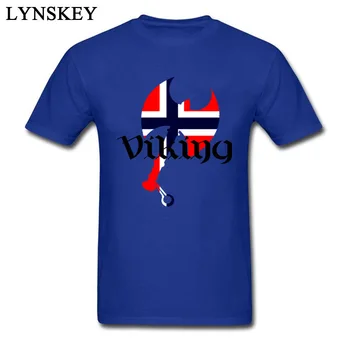 Norske Nordiske Norge Norge Flag Mænd Enkel Style T-shirts, Casual Bomuld Toppe Tee Korte Ærmer Crewneck Bomuld Streetwear