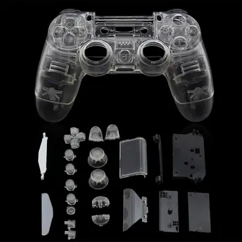 Klare og Gennemsigtige Fuld Boliger Gamepad etui Knapper Dække Kit Erstatning for Sony Playstation 4 PS4 V1 JDM-001 JDM-011