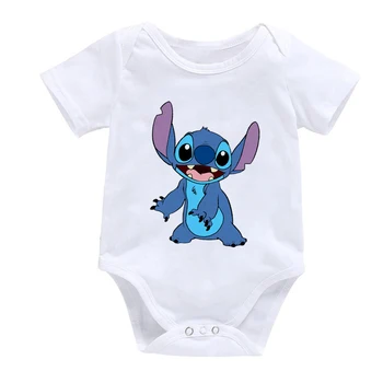 Disney Lilo & Stitch Søde Tegneserie Nyfødte Buksedragt Harajuku Grafik Dreng Sparkedragt Ropa Bebe Pige Baby Jumpsuit Toppe Kids Tøj