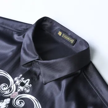 Fanzhuan Nye Gratis Fragt mænds mand 2018 mode afslappet langærmet tynd trykt personlighed Barok stil shirt 812057