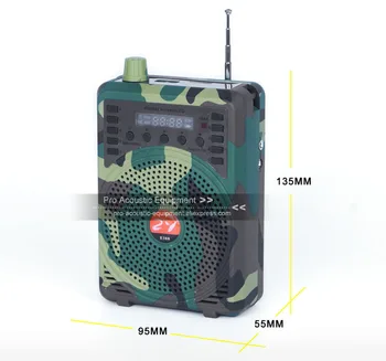 ZY AUDIO-E-388 Udendørs Camouflage 600 Remote Control Voice Effektforstærker PA-System Predator Højttaler Megafon Højttaler