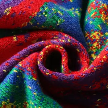 Nomikuma Gradient Farverig Regnbue Strikket Kvinder Mænd Pullover med Lange Ærmer O-hals Kausale Sweater 2020 Efteråret Nye Jumpere 6B280