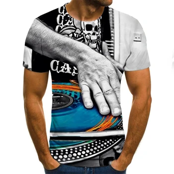 Trendy Mænd T-shirt Animationsfilm 3D-Print kortærmet T-shirt Mode Afslappet Top T-shirt Tøj