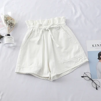 Smlinan Spring Summer Harajuku Streetwear Vintage Denim Shorts Kvinder Mode Korea Højtaljede Sexede Jeans Mini Hotpants Kort