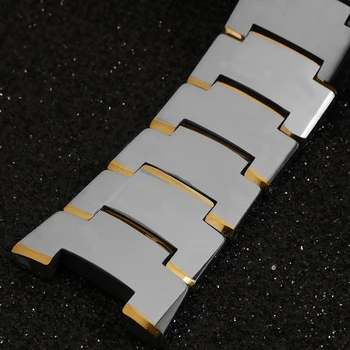 Rustfrit stål ur 14*7mm 22*11mm band sort sølv armbånd Egnet til RD6020 RD6027 mænds og kvinders watch kæde